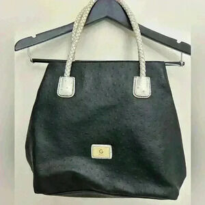 Vintage Guess Women’s Bag Black White Y2K Dots Shoulder Bag